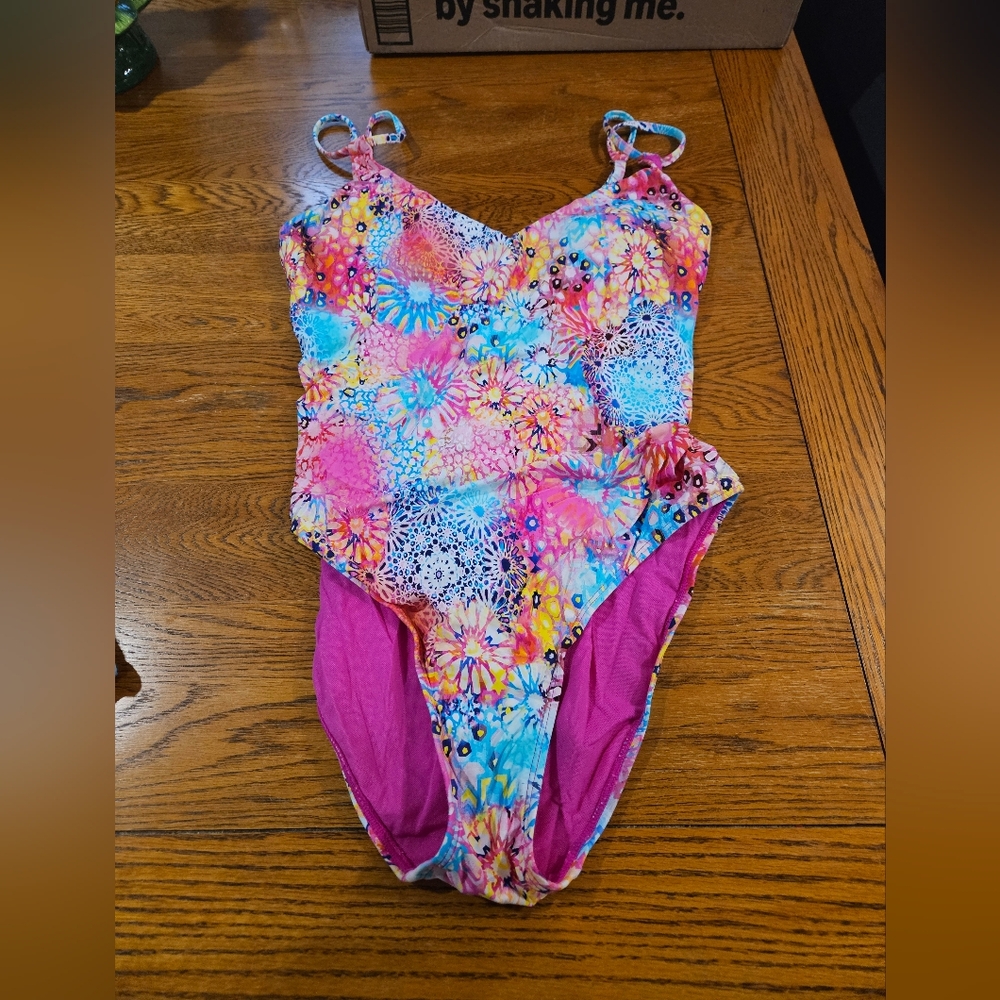 Colorful Floral One-Piece Swimsuit